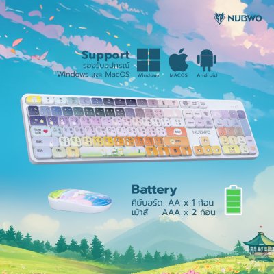 คีย์บอร์ดเมาส์ รุ่น NKM643 Nubwo
