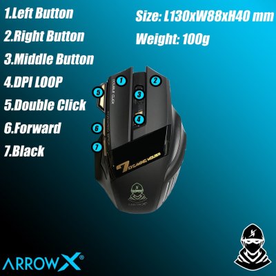 ARROW-X YDK-GW-X7 WIRELESS BLACK
