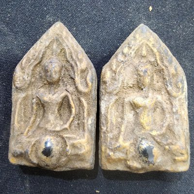 พระขุนแผนสองหน้า เนื้อชิน กรุดอยไซ