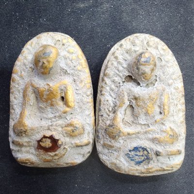 พระเปิมสองหน้าเนื้อชิน เม็ดพระธาตุ กรุดอยไซ1