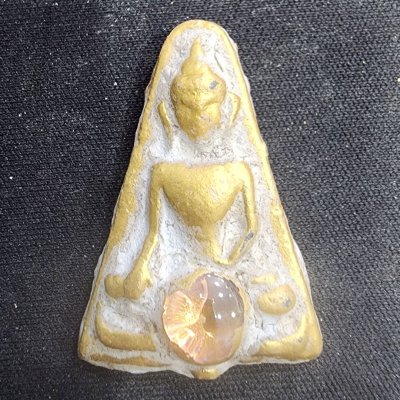 พระผงสุพรรณเนื้อชินทอง เม็ดพระธาตุ (สินธพ) กรุดอยไซ