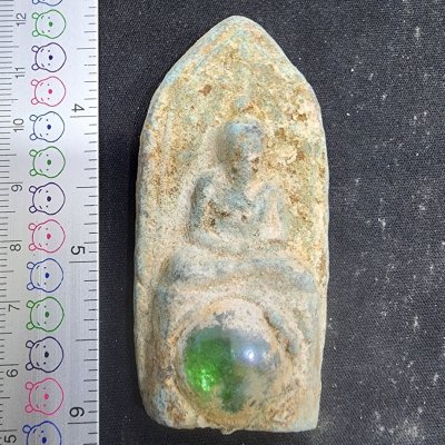 พระฤาษีปรกโพธิ์เนื้อชิน เม็ดพระธาตุ กรุดอยไซ