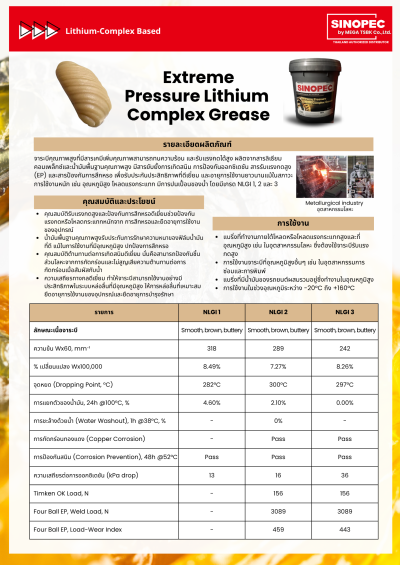 SINOPEC Lithium-Complex Based Grease Series