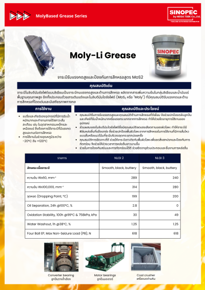 Moly-Based Grease Series for Heavy-Duty and Mining Applications