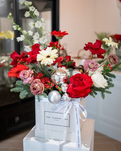 Christmas Gift Box with Wine