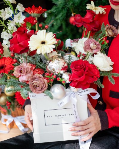 Christmas Gift Box with Wine