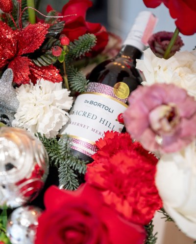 Christmas Gift Box with Wine