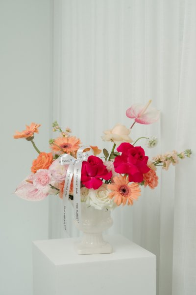 Pink & Orange Rose Vase