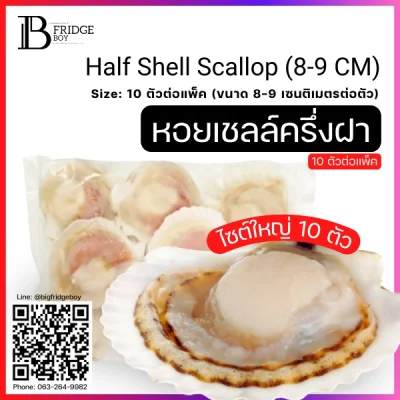 หอยเชลล์ฮอกไกโดครึ่งฝา 8-9 เซนติเมตร (Half Shell Scallop (8-9 CM))