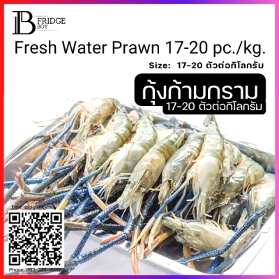 กุ้งก้ามกรามทั้งตัว 17-20 ตัวต่อกิโลกรัม NW 90% (Fresh Water Prawn 17-20 pc.kg. (NW 90%))