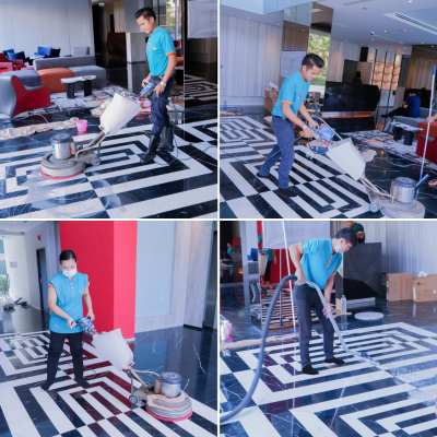 บริการดูแล ขัด เคลือบ พื้นผิว ประเภท หินอ่อน (Floor Crystallize)