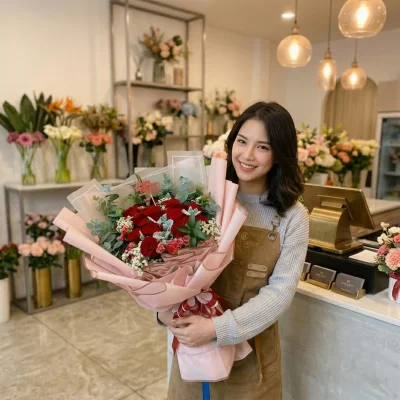 ช่อกุหลาบแดง 20 ดอก