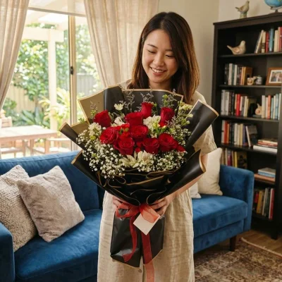 ช่อกุหลาบ ยิปซี มนต์รักสีชาด