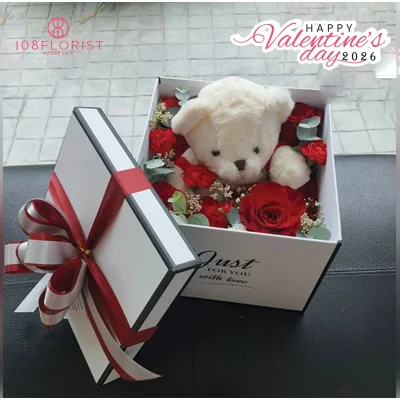 หมีในกล่องดอกไม้