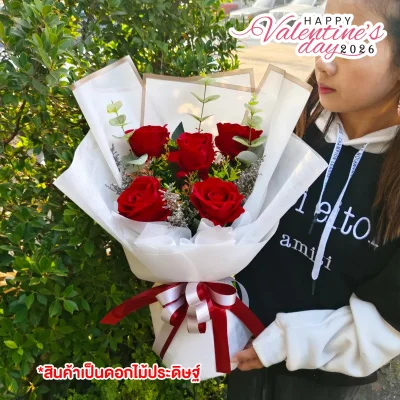 กุหลาบแดงสื่อรัก Sending Love (artificial flowers)