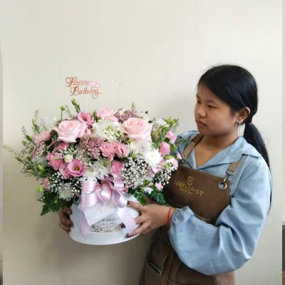 Pink tone flower box