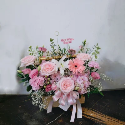 Get well soon flower box