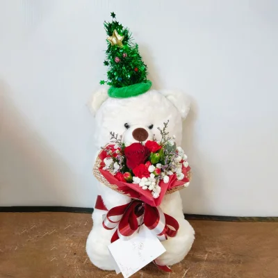 White bear green hat