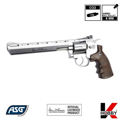 ASG DAN WESSON 8" Silver (Co2)