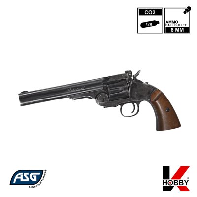 ASG SCHOFIELD 6" Aging Black & Wooden Grip (Co2)