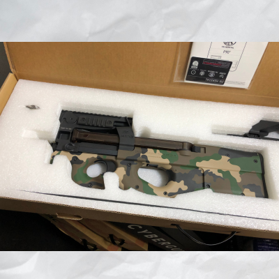 (Display) KRYTAC EMG FN P90 Custom Bundle [Woodland Cerakote] AEG