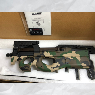 (Display) KRYTAC EMG FN P90 Custom Bundle [Woodland Cerakote] AEG
