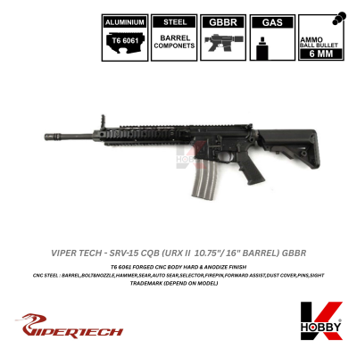 [ PRE-ORDER ] VIPERTECH - SRV-15 URX II CQB + 16" GBBR
