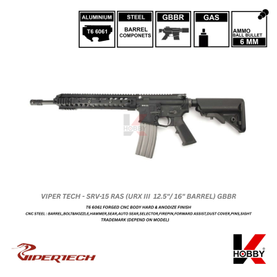 [ สั่งจองล่วงหน้าเท่านั้น ] VIPERTECH - SRV-15 URX III RAS + 16" GBBR