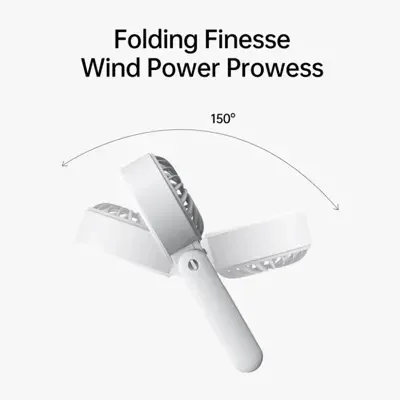 JISULIFE พัดลมพกพา รุ่น LIFE 7 สีดำ ความจุแบตเตอรี่ 3600 mAh