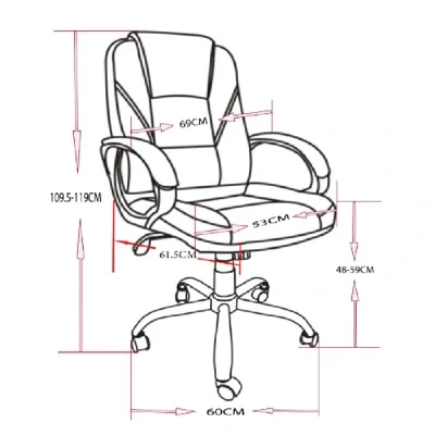 เก้าอี้สำนักงาน เฟอร์ราเดค Yara สีดำ