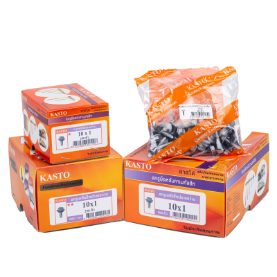 สกรูปลายสว่านเมทัลชีทมียาง #10 x 1" (1ถุง/10ตัว )