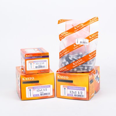 สกรูปลายสว่านเมทัลชีทมียาง #12 x 1 1/2" (1ถุง/25ตัว )