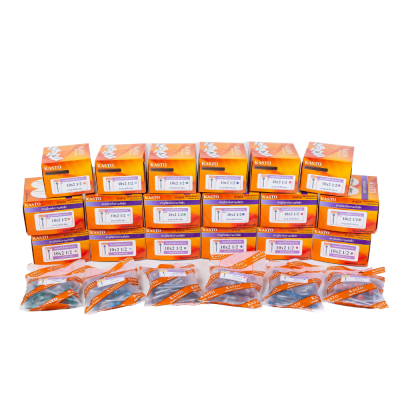 สกรูปลายสว่านเมทัลชีสมียาง (สีส้ม) # 10 x 2 1/2" ( 50ตัว/3ถุง )