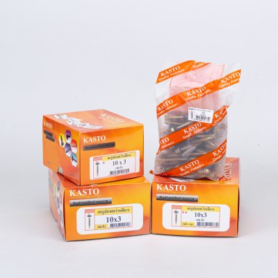 สกรูปลายสว่านมียาง #10 x 3" (1ถุง/25ตัว )