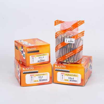 สกรูปลายสว่านมียาง #10 x 4" (1ถุง/25ตัว )