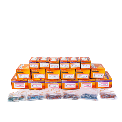 สกรูปลายแหลมเมทัลชีล (สีส้ม) # 10 x 1"            ( 50ตัว/5ถุง )