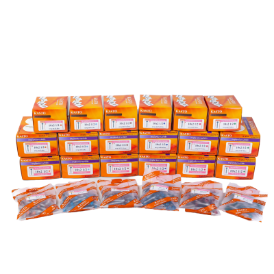 สกรูปลายแหลมเมทัลชีล (สีส้ม) # 10 x 2 1/2"       ( 1กล่อง/100ตัว )