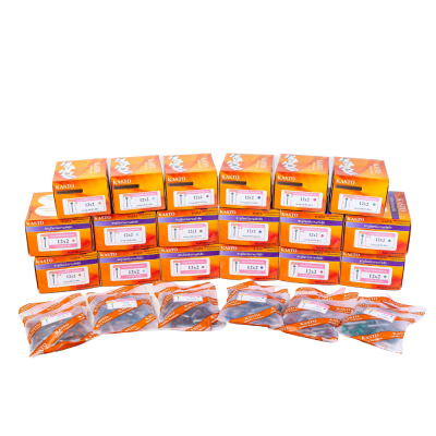 สกรูปลายแหลมเมทัลชีล (สีส้ม) # 12 x 2"             ( 50ตัว/3ถุง )