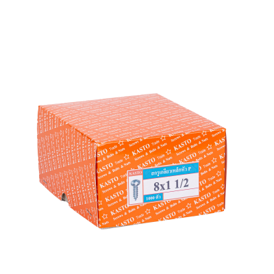 สกรูเกลียวปล่อย/เกลียวเหล็ก P  # 8 x 1 1/2"( 1 กล่อง/1000 ตัว)