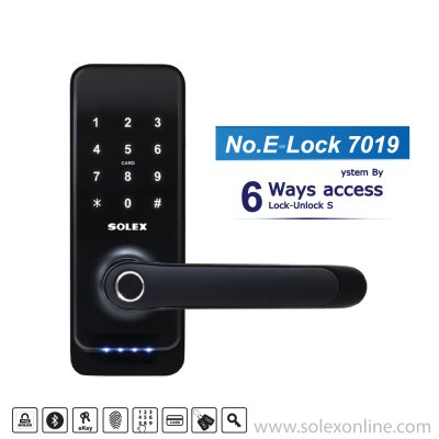 SOLEX กุญแจสมาร์ทล็อค No.E-LOCK 7019 (Smart Door Lock)