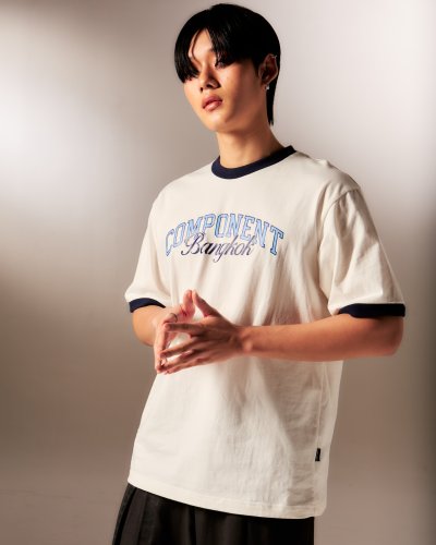 COMPONENT BANGKOK LOGO RINGER T-SHIRT - WHITE