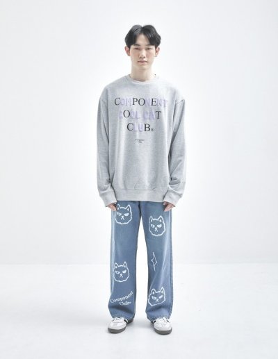 COMPONENT COOL CAT CLUB SWEATSHIRT - GREY