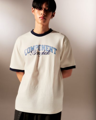 COMPONENT BANGKOK LOGO RINGER T-SHIRT - WHITE