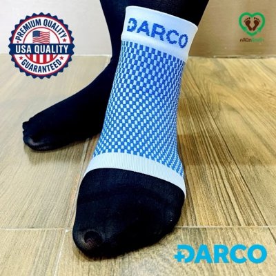 Circular Wave Sock ถุงเท้าเพื่อลดการบวมหรือการอักเสบ สีฟ้า
