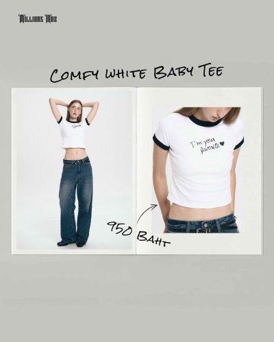 Comfy white baby tee