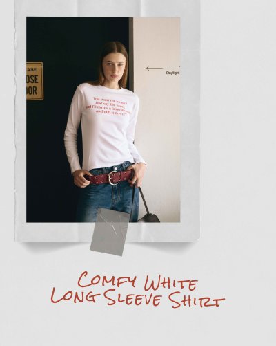Comfy White Long Sleeve Shirt