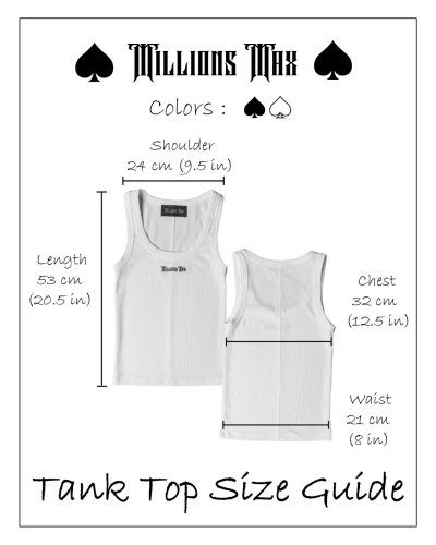 Millions Max White Tank Top