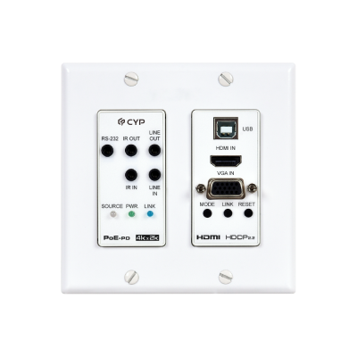 CYP CH-U331TXWPUD | 4K UHD HDMI/VGA AV over IP Transmitter with KVM/USB (2Gang)