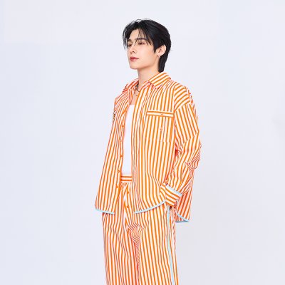 Summer Stripe Shirt (Orange)