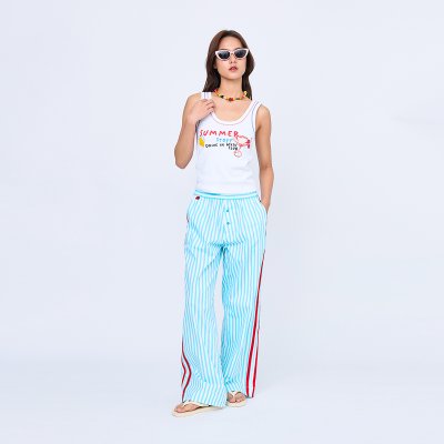 Summer Stripe Pants (Blue)